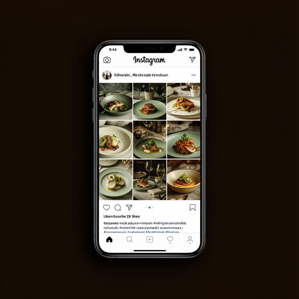 Aperçu Instagram premium d'un restaurant géré par JVisuel